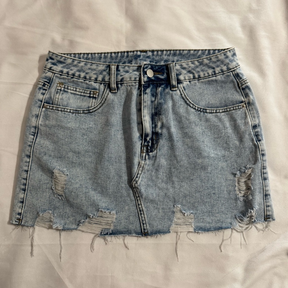 SHEIN Blue Mini Pencil Skirt Casual